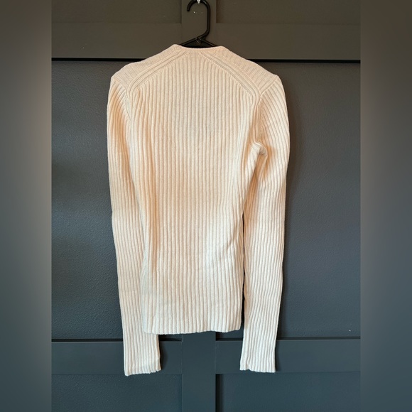 Proenza Schouler White Label Ribbed-Knit Sweater Cream Size L - Picture 11 of 11